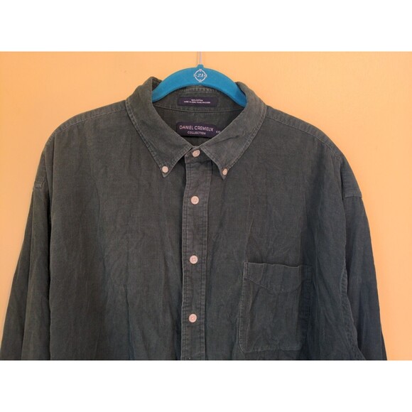 Daniel Cremieux Collection Corduroy Shirt Long Sleeve Green Button Down SZ XXL - Picture 5 of 10